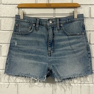 Madewell High Rise Denim Mid Length Shorts